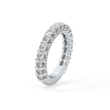 Half Eternity Wedding Band with 1.83 TCW Round Cut Moissanite – Yellow, White, or Rose Gold
