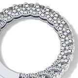 Half Eternity Wedding Band with 1.83 TCW Round Cut Moissanite – Yellow, White, or Rose Gold
