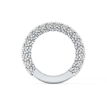 Half Eternity Wedding Band with 1.83 TCW Round Cut Moissanite – Yellow, White, or Rose Gold