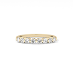 Half Eternity Wedding Band with 0.47 TCW Round Cut Moissanite – Yellow, White, or Rose Gold
