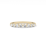 Half Eternity Wedding Band with 0.47 TCW Round Cut Moissanite – Yellow, White, or Rose Gold