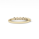 Half Eternity Wedding Band with 0.47 TCW Round Cut Moissanite – Yellow, White, or Rose Gold