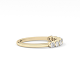 Half Eternity Wedding Band with 0.47 TCW Round Cut Moissanite – Yellow, White, or Rose Gold