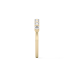 Half Eternity Wedding Band with 0.47 TCW Round Cut Moissanite – Yellow, White, or Rose Gold
