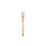 Half Eternity Wedding Band with 0.47 TCW Round Cut Moissanite – Yellow, White, or Rose Gold