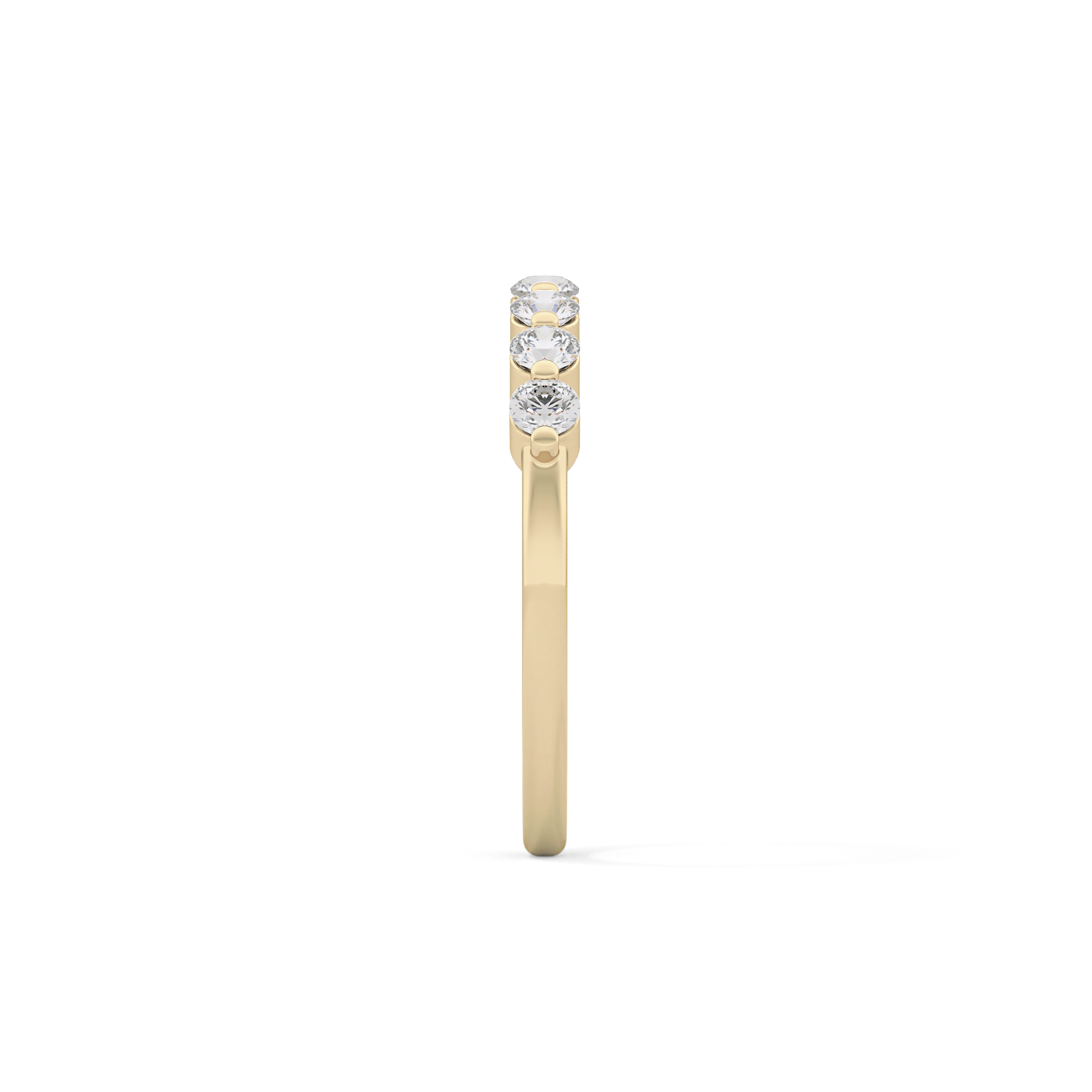 Half Eternity Wedding Band with 0.47 TCW Round Cut Moissanite – Yellow, White, or Rose Gold