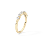 Half Eternity Wedding Band with 0.47 TCW Round Cut Moissanite – Yellow, White, or Rose Gold