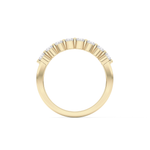 Half Eternity Wedding Band with 0.47 TCW Round Cut Moissanite – Yellow, White, or Rose Gold