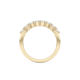 Half Eternity Wedding Band with 0.47 TCW Round Cut Moissanite – Yellow, White, or Rose Gold