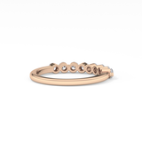 Half Eternity Wedding Band with 0.47 TCW Round Cut Moissanite – Yellow, White, or Rose Gold