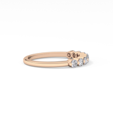 Half Eternity Wedding Band with 0.47 TCW Round Cut Moissanite – Yellow, White, or Rose Gold