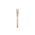 Half Eternity Wedding Band with 0.47 TCW Round Cut Moissanite – Yellow, White, or Rose Gold