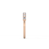 Half Eternity Wedding Band with 0.47 TCW Round Cut Moissanite – Yellow, White, or Rose Gold