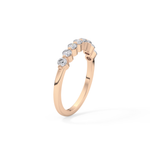Half Eternity Wedding Band with 0.47 TCW Round Cut Moissanite – Yellow, White, or Rose Gold
