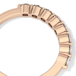 Half Eternity Wedding Band with 0.47 TCW Round Cut Moissanite – Yellow, White, or Rose Gold