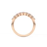 Half Eternity Wedding Band with 0.47 TCW Round Cut Moissanite – Yellow, White, or Rose Gold