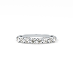 Half Eternity Wedding Band with 0.47 TCW Round Cut Moissanite – Yellow, White, or Rose Gold