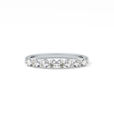 Half Eternity Wedding Band with 0.47 TCW Round Cut Moissanite – Yellow, White, or Rose Gold