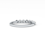 Half Eternity Wedding Band with 0.47 TCW Round Cut Moissanite – Yellow, White, or Rose Gold
