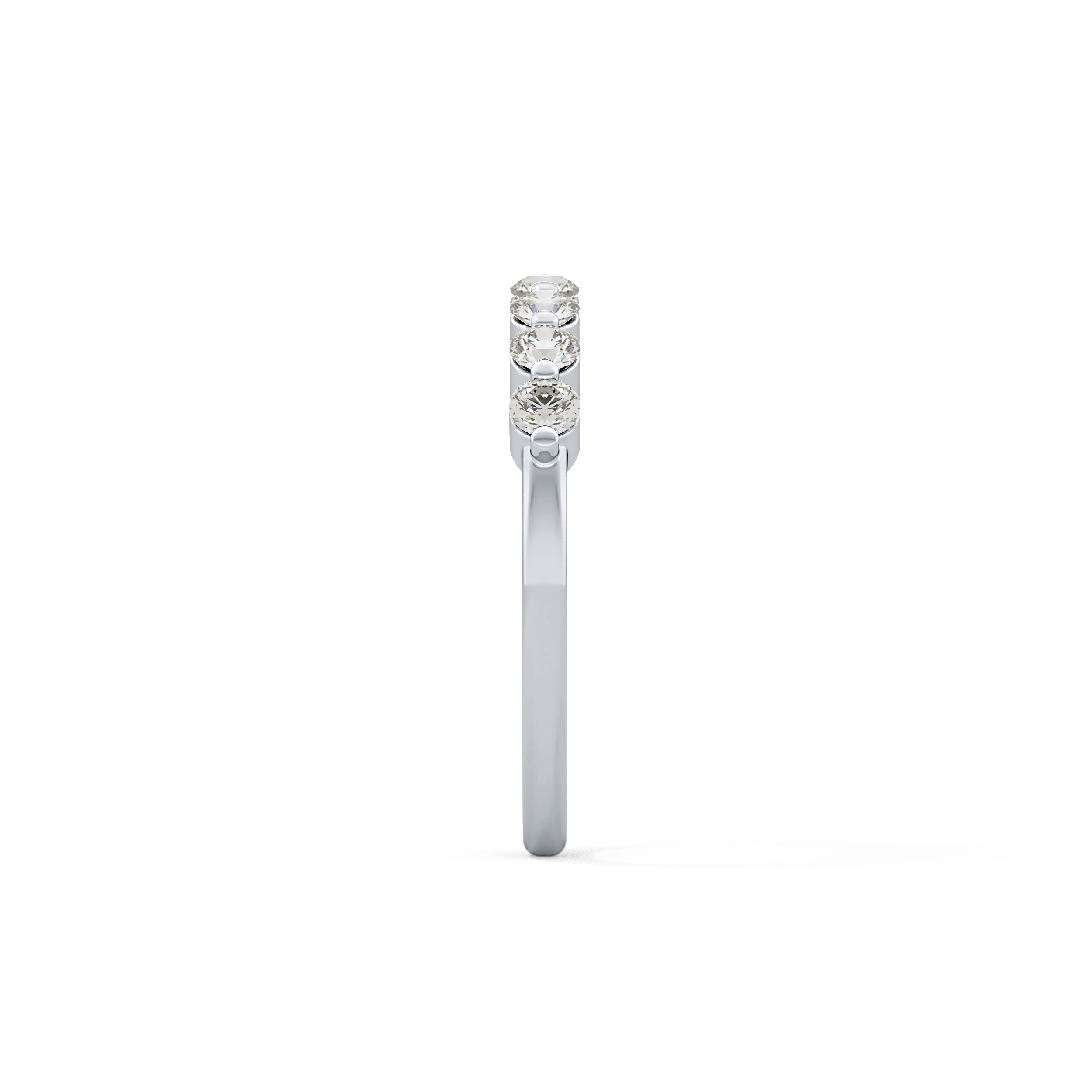 Half Eternity Wedding Band with 0.47 TCW Round Cut Moissanite – Yellow, White, or Rose Gold