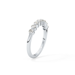 Half Eternity Wedding Band with 0.47 TCW Round Cut Moissanite – Yellow, White, or Rose Gold