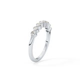 Half Eternity Wedding Band with 0.47 TCW Round Cut Moissanite – Yellow, White, or Rose Gold