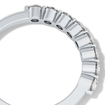 Half Eternity Wedding Band with 0.47 TCW Round Cut Moissanite – Yellow, White, or Rose Gold