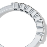 Half Eternity Wedding Band with 0.47 TCW Round Cut Moissanite – Yellow, White, or Rose Gold