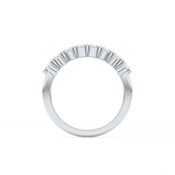 Half Eternity Wedding Band with 0.47 TCW Round Cut Moissanite – Yellow, White, or Rose Gold