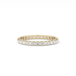 Full Eternity Wedding Band with 0.59 TCW Round Cut Moissanite – Yellow, White, or Rose Gold