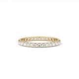 Full Eternity Wedding Band with 0.59 TCW Round Cut Moissanite – Yellow, White, or Rose Gold