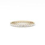 Full Eternity Wedding Band with 0.59 TCW Round Cut Moissanite – Yellow, White, or Rose Gold