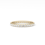 Full Eternity Wedding Band with 0.59 TCW Round Cut Moissanite – Yellow, White, or Rose Gold