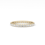 Full Eternity Wedding Band with 0.59 TCW Round Cut Moissanite – Yellow, White, or Rose Gold