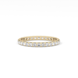 Full Eternity Wedding Band with 0.59 TCW Round Cut Moissanite – Yellow, White, or Rose Gold