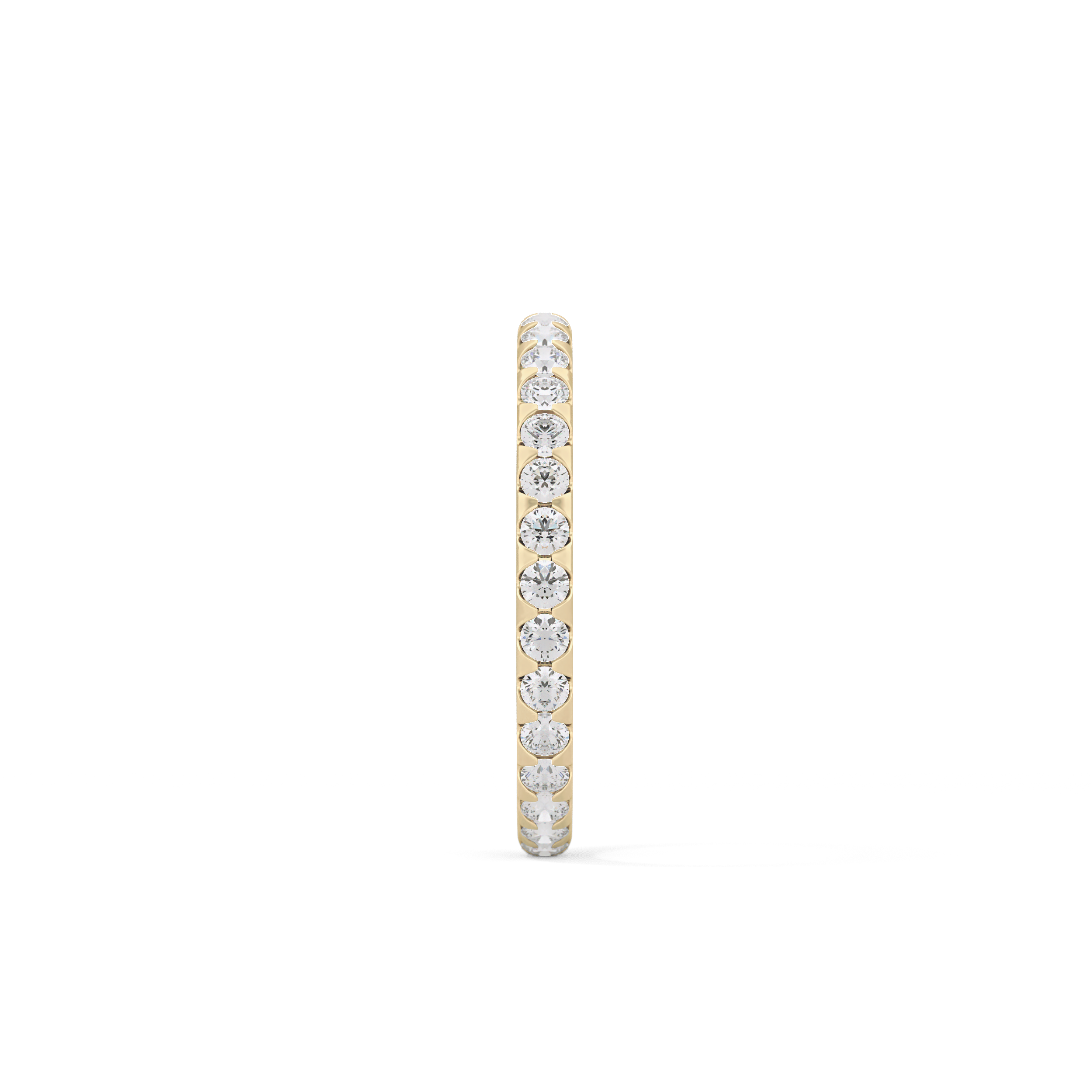 Full Eternity Wedding Band with 0.59 TCW Round Cut Moissanite – Yellow, White, or Rose Gold