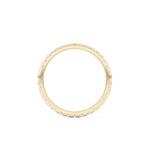 Full Eternity Wedding Band with 0.59 TCW Round Cut Moissanite – Yellow, White, or Rose Gold