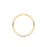 Full Eternity Wedding Band with 0.59 TCW Round Cut Moissanite – Yellow, White, or Rose Gold