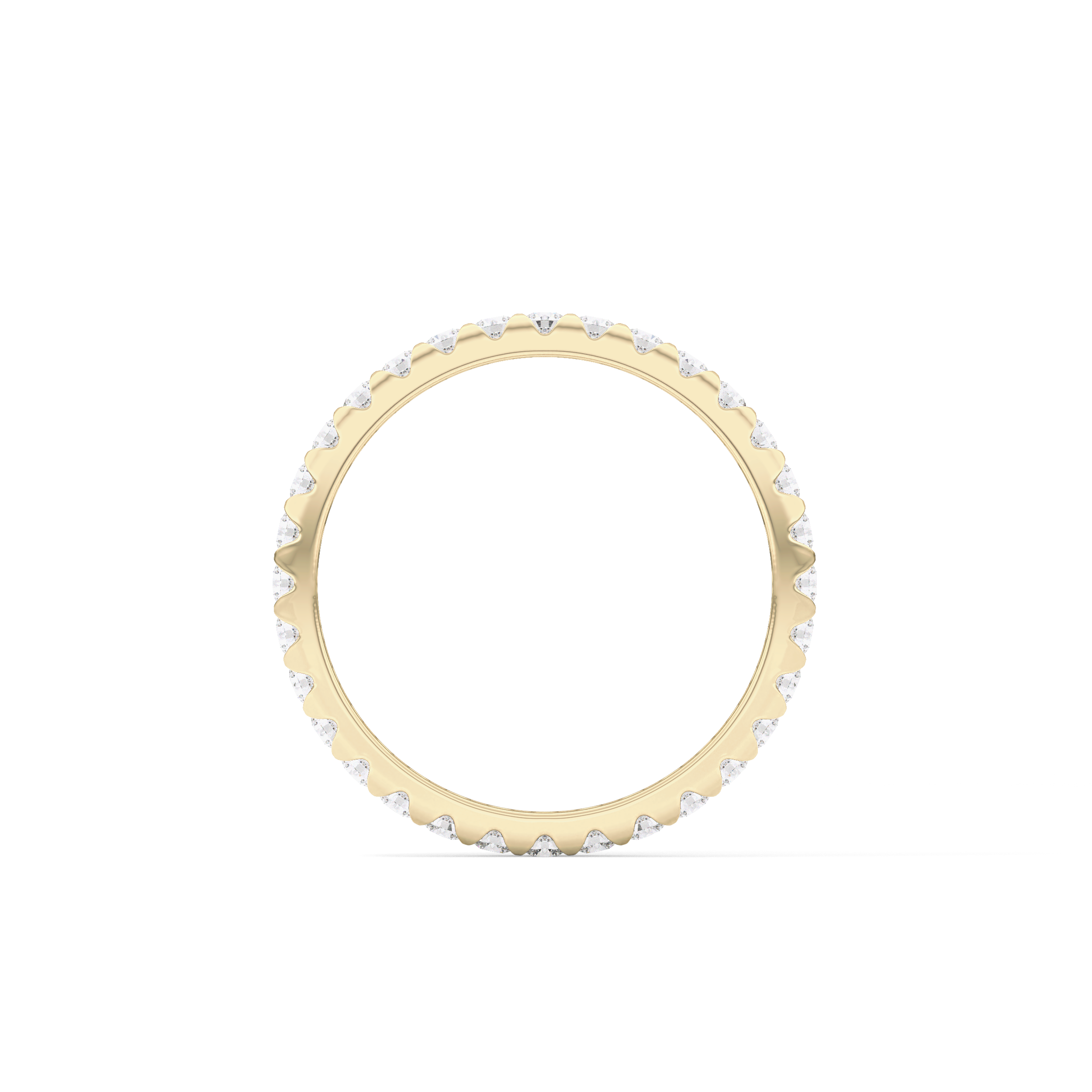 Full Eternity Wedding Band with 0.59 TCW Round Cut Moissanite – Yellow, White, or Rose Gold