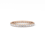 Full Eternity Wedding Band with 0.59 TCW Round Cut Moissanite – Yellow, White, or Rose Gold