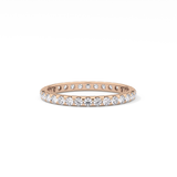 Full Eternity Wedding Band with 0.59 TCW Round Cut Moissanite – Yellow, White, or Rose Gold