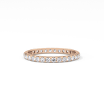 Full Eternity Wedding Band with 0.59 TCW Round Cut Moissanite – Yellow, White, or Rose Gold
