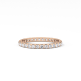 Full Eternity Wedding Band with 0.59 TCW Round Cut Moissanite – Yellow, White, or Rose Gold