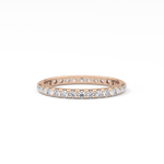 Full Eternity Wedding Band with 0.59 TCW Round Cut Moissanite – Yellow, White, or Rose Gold