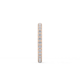 Full Eternity Wedding Band with 0.59 TCW Round Cut Moissanite – Yellow, White, or Rose Gold