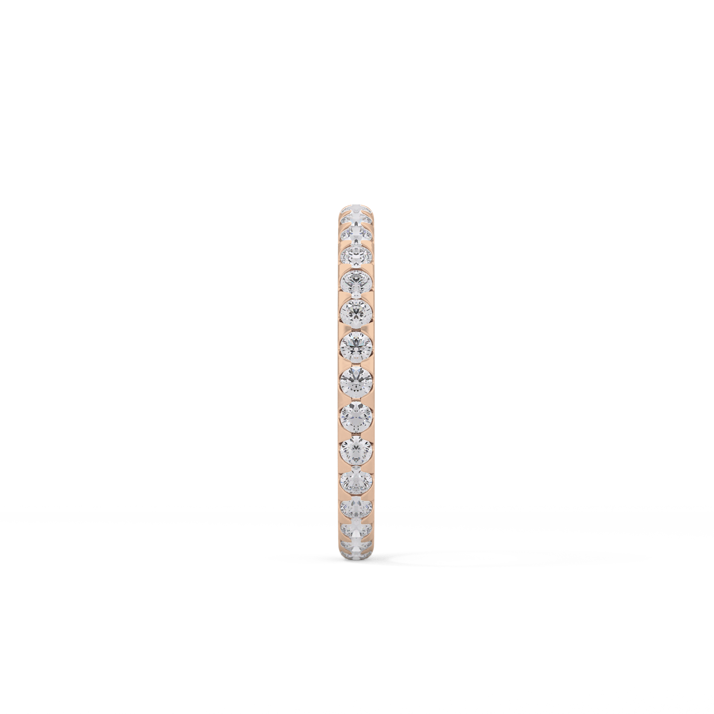 Full Eternity Wedding Band with 0.59 TCW Round Cut Moissanite – Yellow, White, or Rose Gold