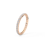 Full Eternity Wedding Band with 0.59 TCW Round Cut Moissanite – Yellow, White, or Rose Gold