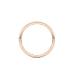 Full Eternity Wedding Band with 0.59 TCW Round Cut Moissanite – Yellow, White, or Rose Gold