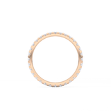 Full Eternity Wedding Band with 0.59 TCW Round Cut Moissanite – Yellow, White, or Rose Gold