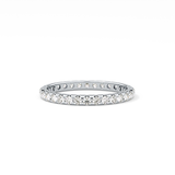 Full Eternity Wedding Band with 0.59 TCW Round Cut Moissanite – Yellow, White, or Rose Gold